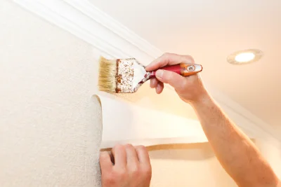 Pose de papier peint à Moslins — revêtements muraux et toiles de verre